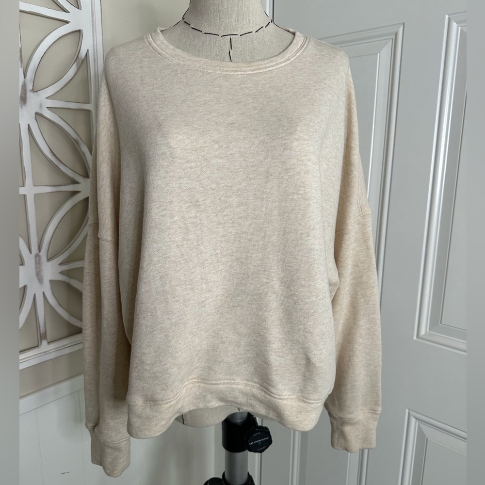 Fabletics cozy oversized Oatmeal crewneck